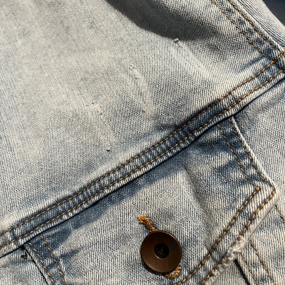 Roku Studio "Pink Camo Tear Drip" Jean Jacket - Picture 7 of 16